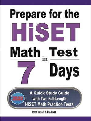 cover image of Prepare for the HiSET Math Test in 7 Days